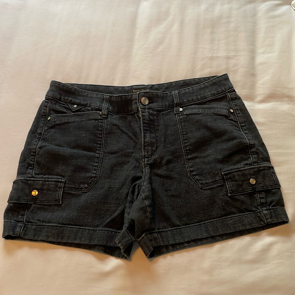 Black denim, White House Black Market shorts, size 6